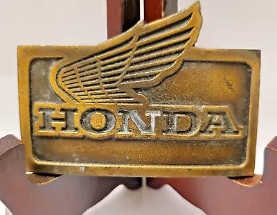 Vintage Honda Wing Belt Buckle Brass 1976 IMC Indiana Metal Craft Motorcycles • $21.99