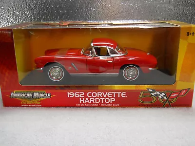 Ertl 1:18 1962 Corvette Red Hard Top 50th Anniversary Edition M.i.b. • $2.99
