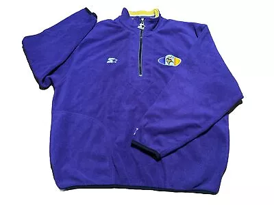 Pro Line Starter Vintage Minnesota Vikings Fleece Pullover Jacket Size XL Purple • $49.95