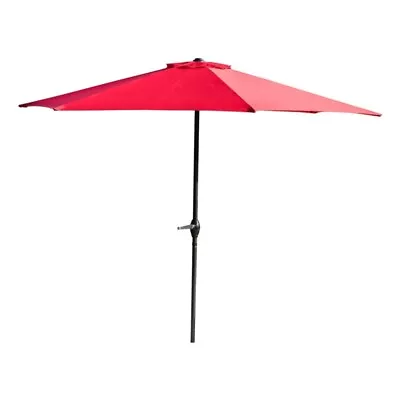 Patio Festival 9 Ft. Outdoor Fabric Market Umbrella In Red • $55.99