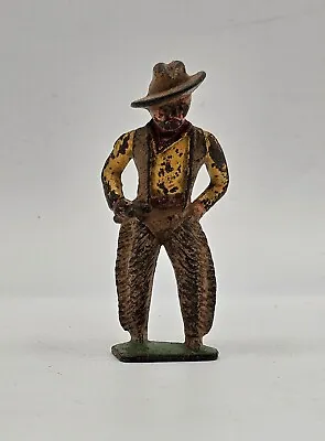 Vintage Cast Iron Cowboy Figurine 3.25 In Tall • $9.99