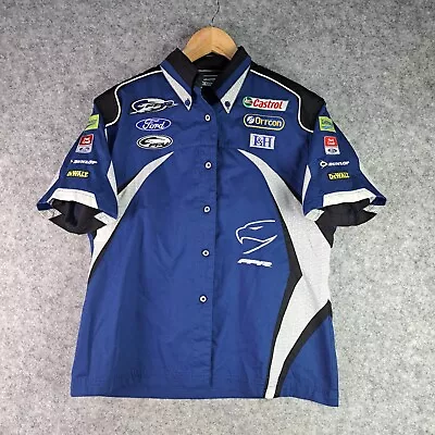 Ford Performance Racing FPR Falcon V8 Supercars Kids Boys Size 14 Button Up Blue • $39.95