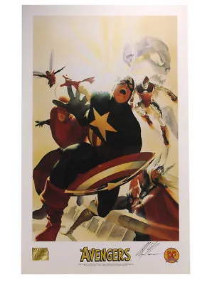 Avengers Commemorative Lithograph Signed Alex Ross Artist Marvel Comics Heroes • $49.95