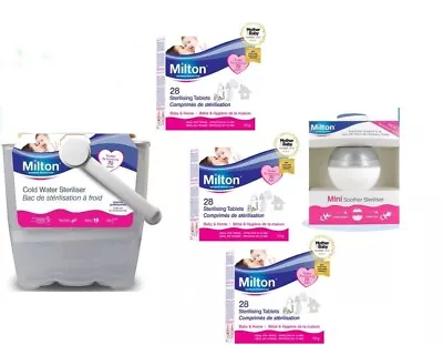 Milton Cold Water Bottle Steriliser Maximum Protection Baby Feeding (BABY KIT) • £31