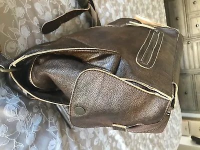 JTote Brown Leather Messenger Satchel Purse/Bag In Great Condition • $50