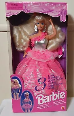 Vintage 1994 Barbie Doll 3 Looks Barbie  #12339 NIB Mattel • $22