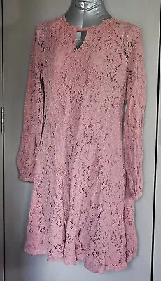 Review Size 16 Pink Dress With Long Sleeves • $30