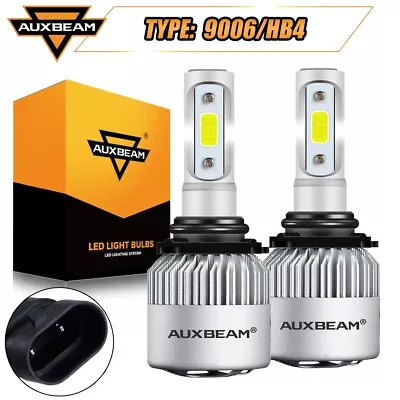 AUXBEAM S2 Low Beam Turbo LED Headlight Bulb 9006/HB4 HID Kit 72W 6000K 8000LM • $21.59