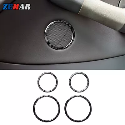 Carbon Fiber Inner Door Audio Speaker Cover Ring Trim For BMW 3 Series E46 98-05 • $16.73