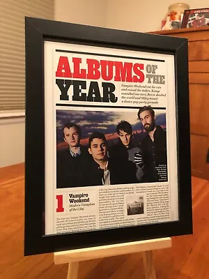 Framed Vampire Weekend  Modern Vampires Of The City  2013 Lp Album Cd Ad Page • $39.95