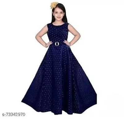 Indian Designer Girls Ethnic Gowns Dress Printed Sleeveless - Free Shipping • $33.75