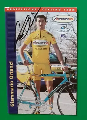 CYCLING Cycling Card GIAMMARIO ORTENZI Team MERCATONE UNO 2000 Signed • $3.71