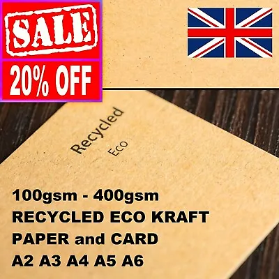 A5 A4 A6 Brown Kraft Card Thick Paper Printer Crafts Making Job Lot Board Blanks • £4.09