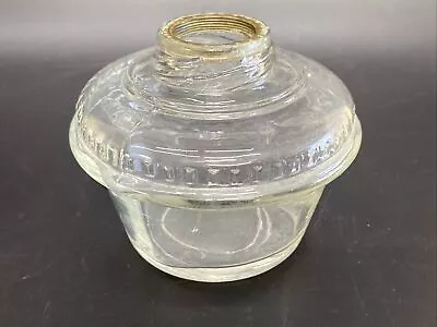 3 SEAM Small Antique Vintage Brass Glass Oil Lamp Font Kerosene Tank Base • $31.49