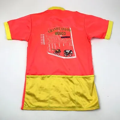 VINTAGE Grand Canyon Cycle Jersey Size Medium Orange Tee 1/4 Zip Shirt USA 1993 • $34.14