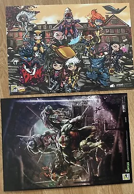 Marvel X-MEN & TMNT Turtles 2022 SDCC Comic-Con IRON STUDIOS 2 POSTER Set • $9.85