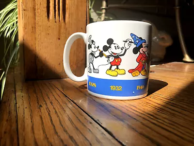 Applause Mickey Mouse Coffee Mug Cup Through The Years 1928-1990 Disney Vintage • $19.99