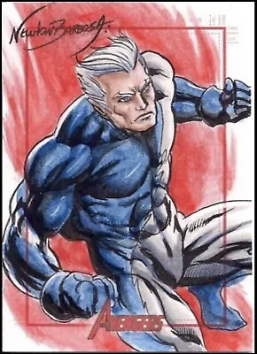 Marvel Greatest Heroes Sketch Card By Newton Barbosa QuickSilver 💨 • $225
