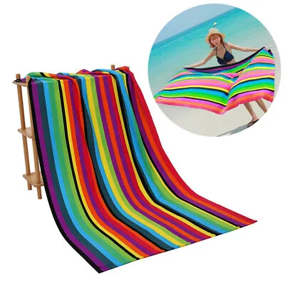 150*70cm Extra Large Microfibre Lightweight Beach Towel Quick Dry Travel Towel • £6.59