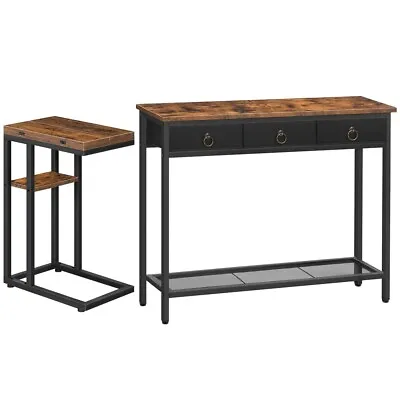 HOOBRO Side Table End Table Nightstand /Console Table Hallway Table Two Models • £32.99