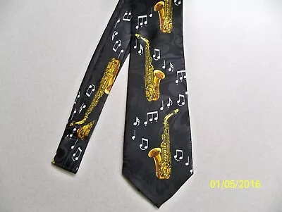 Colorful Sax Saxophone Horn Music Musical Theme Necktie New! #2 • $12.98