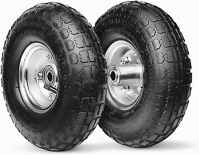 10-Inch Replacement Tire And Wheel 4.10/3.50-4  - 10” Utility Tires For Cart Do • $36.25