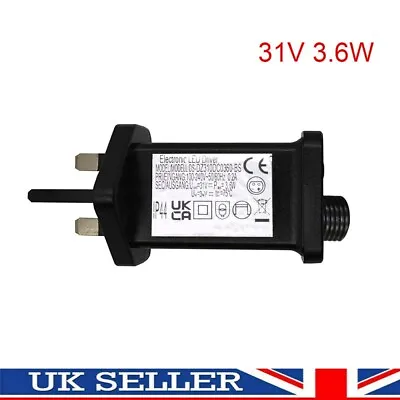 £5.69 • Buy 31V 3.6W Power Supply Adapter Transformer For Christmas LED Fairy Light IP44 UK