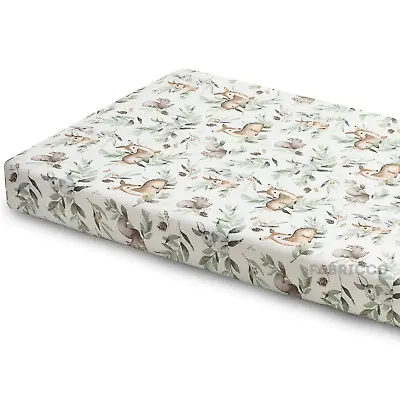 Baby  Cot & Cot Bed Fitted Sheets 100% COTTON  Natural Nursery Woodland • £9.90