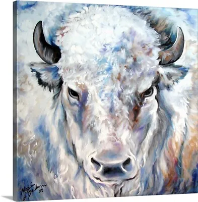 White Buffalo 2424 Canvas Wall Art Print Wildlife Home Decor • $49.99