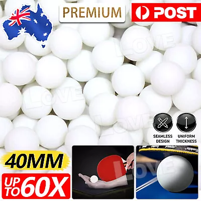 30/60PCE Table Tennis Balls Quality ABS Uniform Thickness Seamless Design 40mm • $14.45