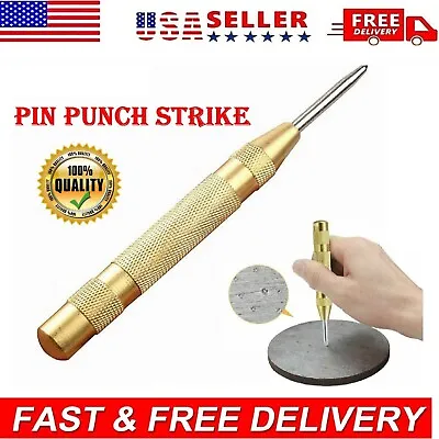 Automatic Center Pin Punch Drill Tool Brass Spring Loaded Center Hole • $3.99