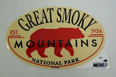 $4.99 • Buy Great Smoky Mountains National Park EST. 1934 Bear Sticker Peel & Stick 4 X6.25 