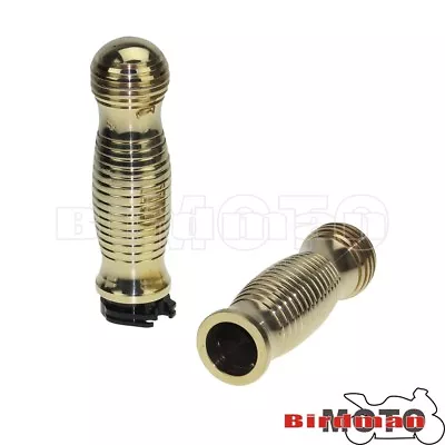 Motorcycle Solid Brass 1  Handlebar Hand Grip For Harley Bobber Chopper Cruisers • $62.50