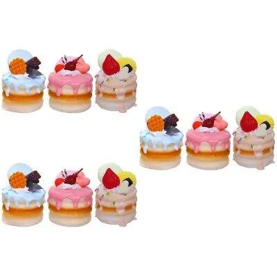  9 Pcs Fake Muffin Cake Candy Toys Simulation European Style • £34.59