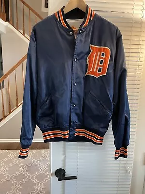 Vintage Felco Detroit Tigers Satin Starter Bomber Jacket Coat 80’s M • $64.99