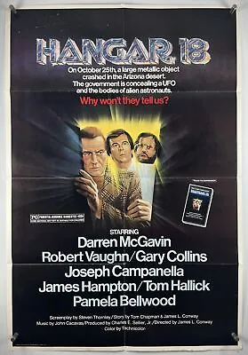 HANGAR 18 Movie Poster (VeryFine-) One Sheet 27x40 1981 Sci-Fi UFO 22396 • $8