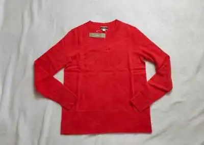 New XXS XS M XXL J Crew 100% Cashmere Classic Fit Crewneck Red Sweater • $69.99