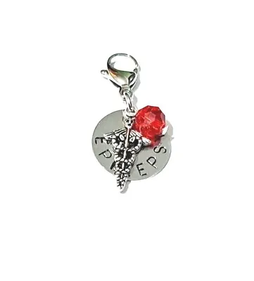 Medical Alert Keyring Bag Tag Stainless Steel Stamped Medical Disc & Charm • £5.99