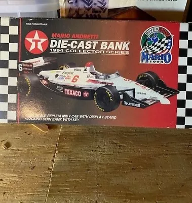 Texaco Racing Mario Andretti 1994 Havoline 1/24 Champions Indy Diecast Car Bank • $24