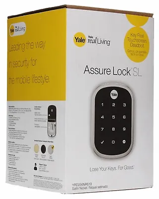 Yale Real Living Assure Lock SL Key-Free Touchscreen Deadbolt - Satin Nickel • $189