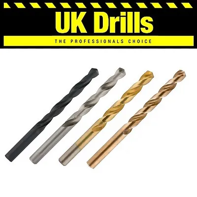 1 X HSS DRILLS TITANIUM TIN GROUND COBALT QUALITY JOBBER DRILL BITS LOW PRICES • £1.68