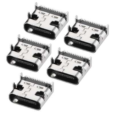 $10.62 • Buy 5pcs PCB USB Connector Type-C 3.1 16Pin Female Jack Fast Charging Socket