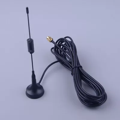 Digital Car AM/FM Radio Gain Aerial Antenna SMA Fitting Magnetic Base 4m Cable • £5.51