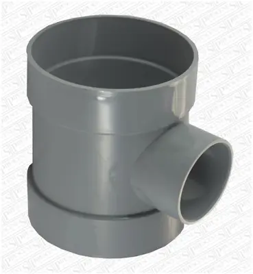 Waste To Soil Adapter Boss Pipe 110mm To 50mm 55mm 2  Light Grey • £7.85