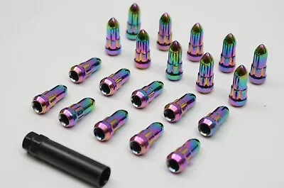 1320 Bullet Style Steel Lug Nuts 12x1.5 Neo Chrome Color 20pcs Extended • $39.95