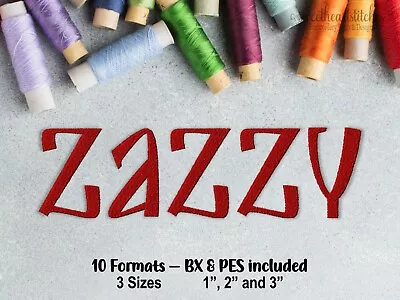 Zazzy Machine Embroidery Font BX Ready Embroidery Download USB CD • $12.95