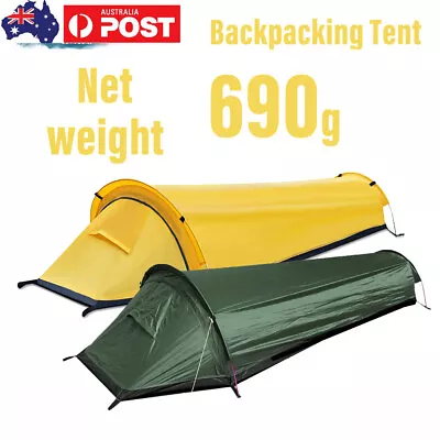 Camping Ultralight Tent 1 Person Travel Outdoor Tents Backpacking Sleeping Bag • $78.20