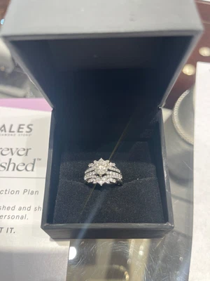 $2475 • Buy 1 CT White Gold Engagement Ring Set Pre Owned Diamond Size 7