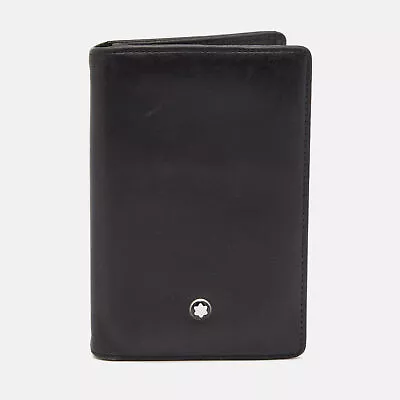 Montblanc Black Leather Meisterstück Business Card Holder • $136.50