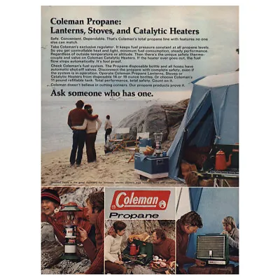1973 Coleman Propane: Lanterns Stoves Catalytic Heaters Vintage Print Ad • $7.25